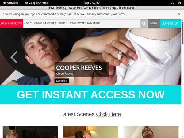 Boys Smoking With Online Check