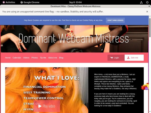Dominant Miss - Classy FinDom Webcam Mistress With Paypal