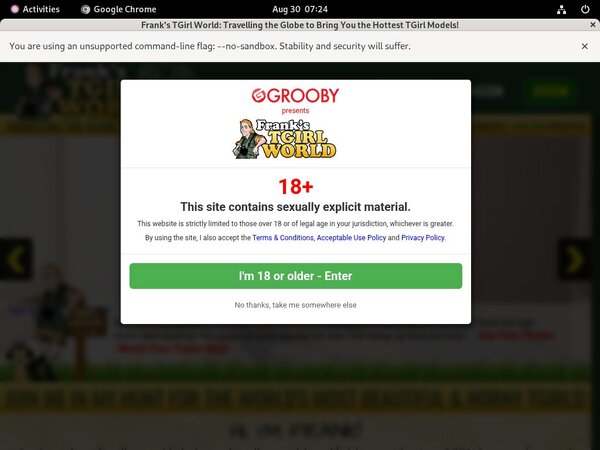 Franks T-Girl World Login Account