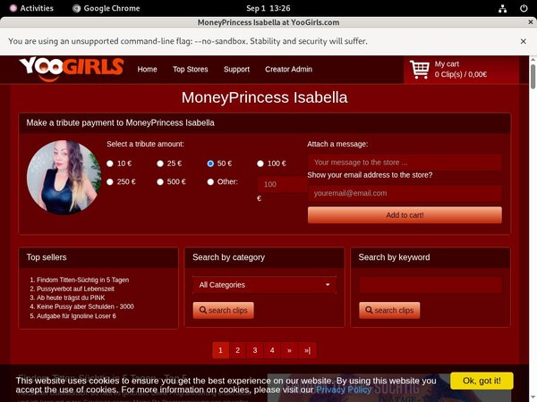 Moneyprincess Isabell Using Discount