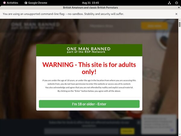 One Man Banned Offer