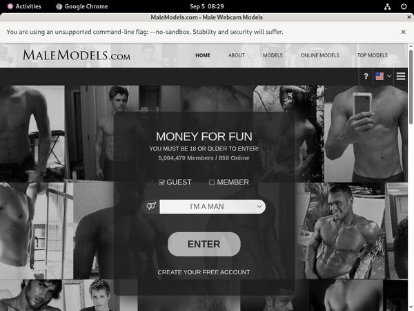 Password To Male Models
