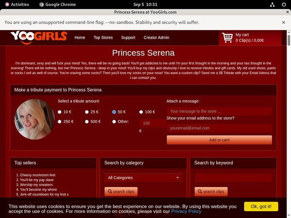 Princess Serena Passwords For Free